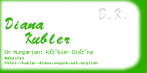 diana kubler business card